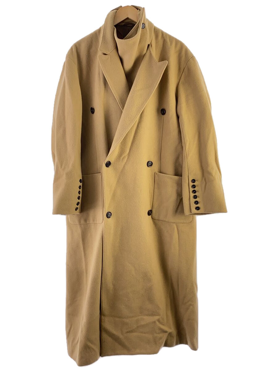 【中古】MASU◆BAT COLLAR OVER COAT/厚地の外套/46/羊毛/駱駝/MPFW-CT0224//【メンズウェア】