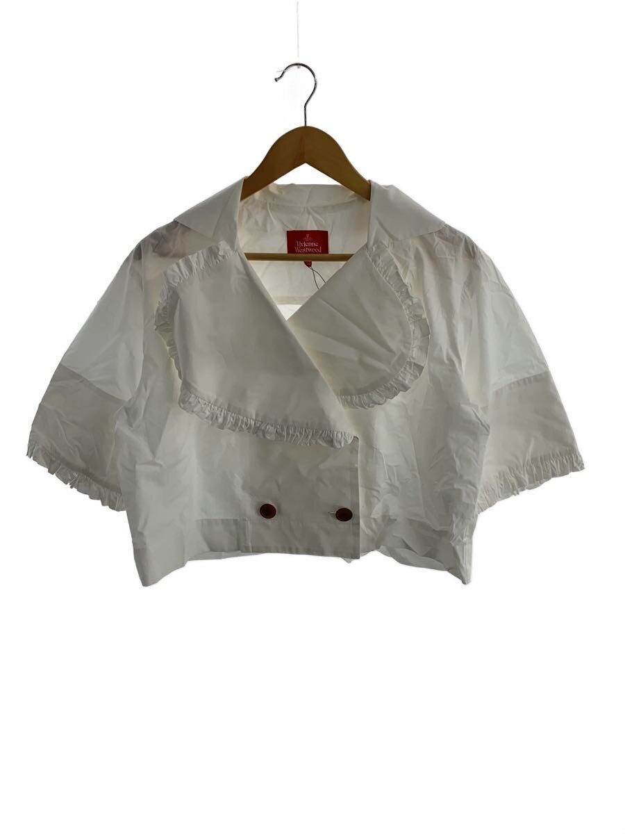 【中古】Vivienne Westwood RED LABEL◆20ss/フリルビッグカラージャケット/綿織物/WHT/17-13-421002【レディースお召しもの】