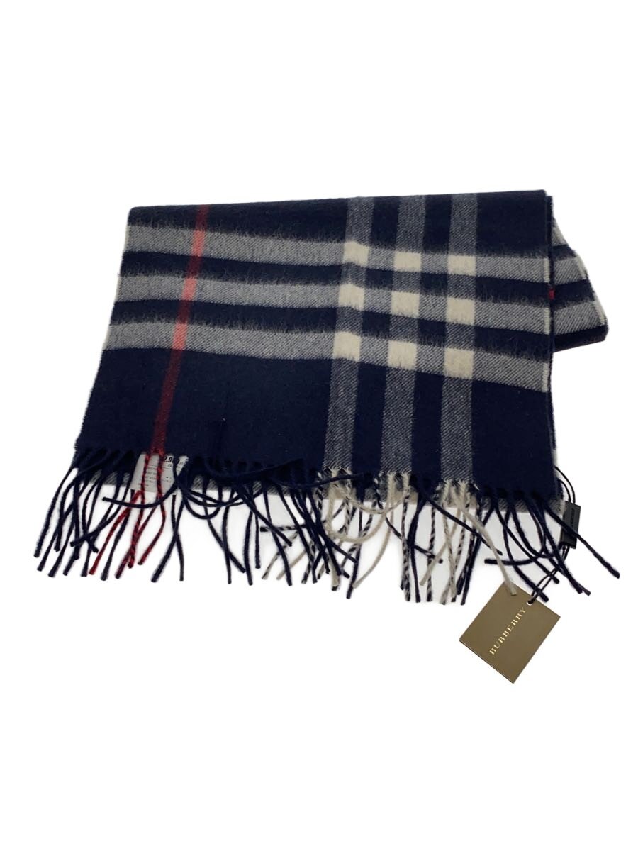 【中古】BURBERRY◆GIANT ICON/消音装置/カシミヤ/NVY/読み合わせる/メンズ/3993734【服飾雑貨他】