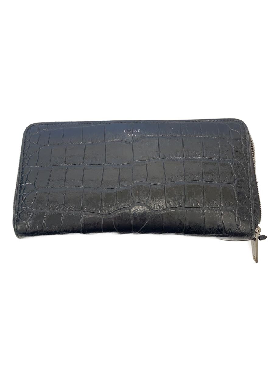 【中古】CELINE◆ラウンドファスナークロコ長財布/レザー/BLK/総柄/メンズ【服飾雑貨他】｜2ｎｄ STREET 店