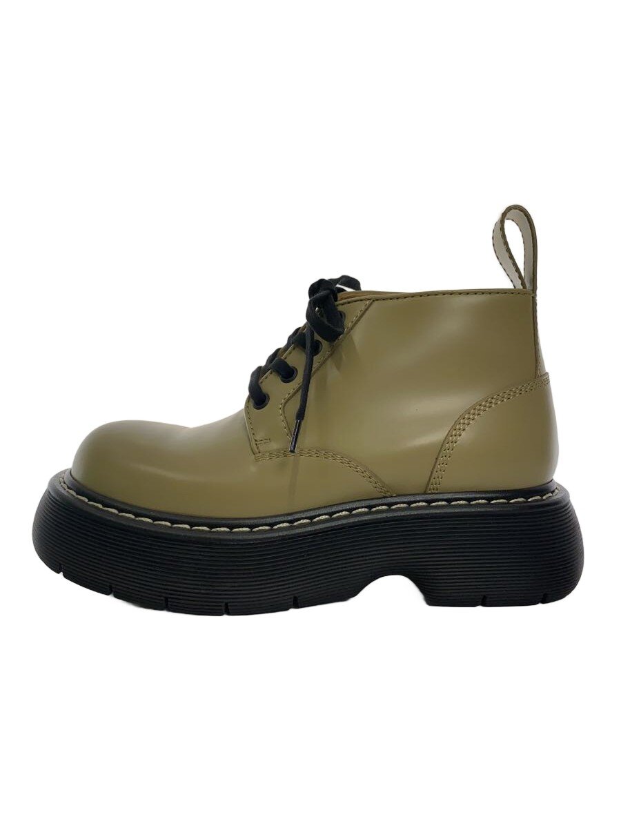 【中古】BOTTEGA VENETA◆レースアップブーツ/36/KHK/なめし革【シューズ】