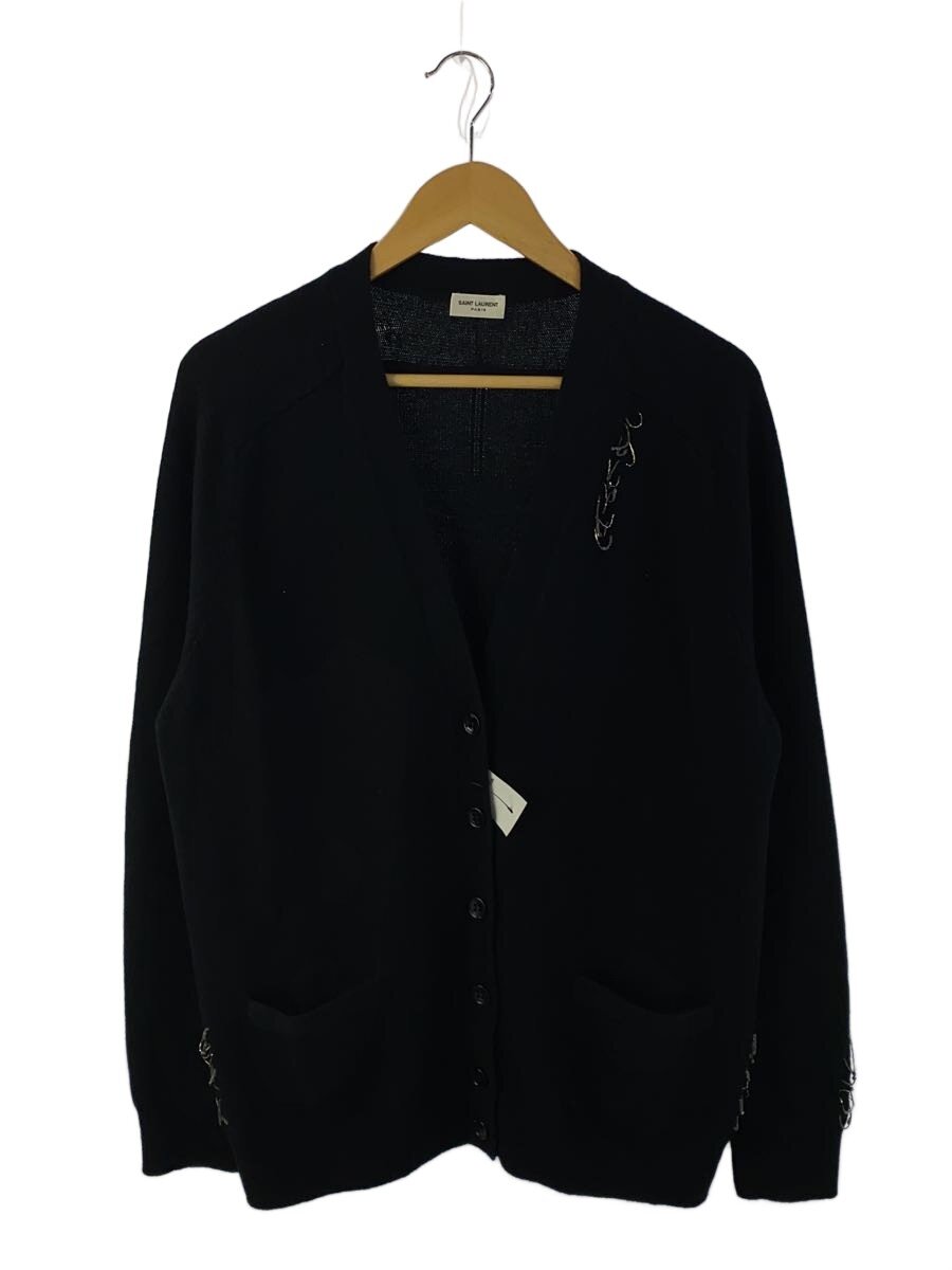 【中古】SAINT LAURENT◆ジレー(朦々たる)/XS/カシミヤ/BLK/KO27 453715 Y1TA2 1081/2016【メンズウェア】