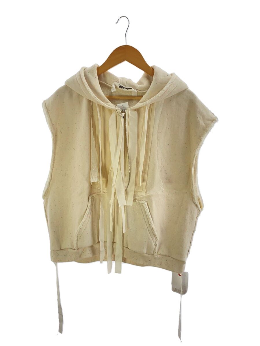 【中古】Midorikawa◆ZIP UP CREW NECK NEP SWEAT VEST/S/綿織物/BEG/MID24SS-CU12【メンズウェア】