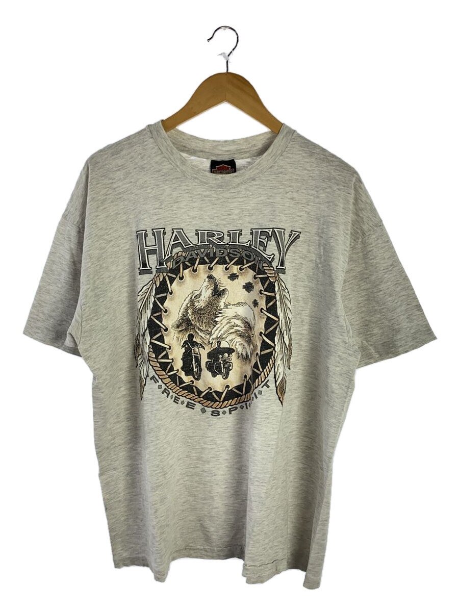 【中古】HARLEY DAVIDSON◆プルオーバー/XL/綿織物/GRY【メンズウェア】