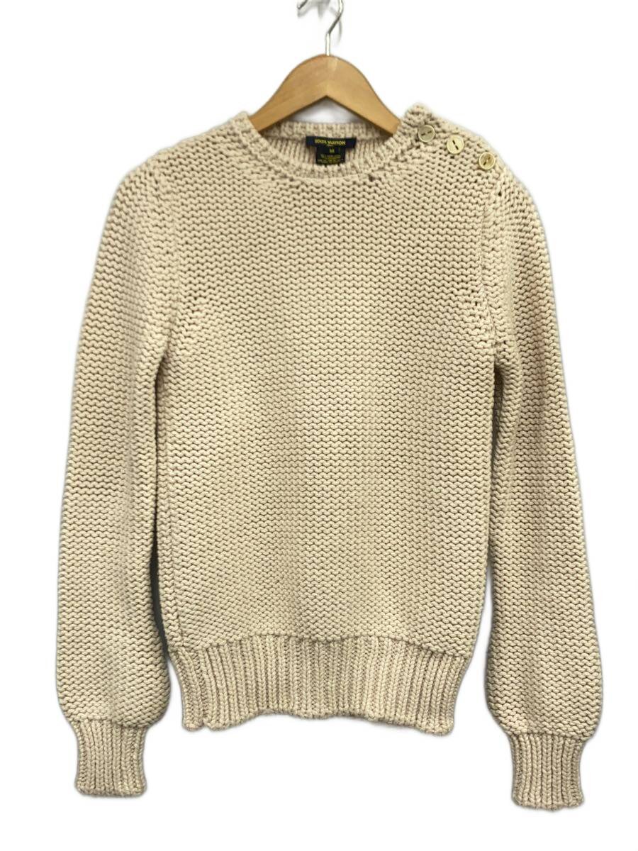 【中古】LOUIS VUITTON◆90s～00s/archive/編み物・ティーシャツ(朦朦たる)/M/カシミヤ/CRM【レディース御召しもの】