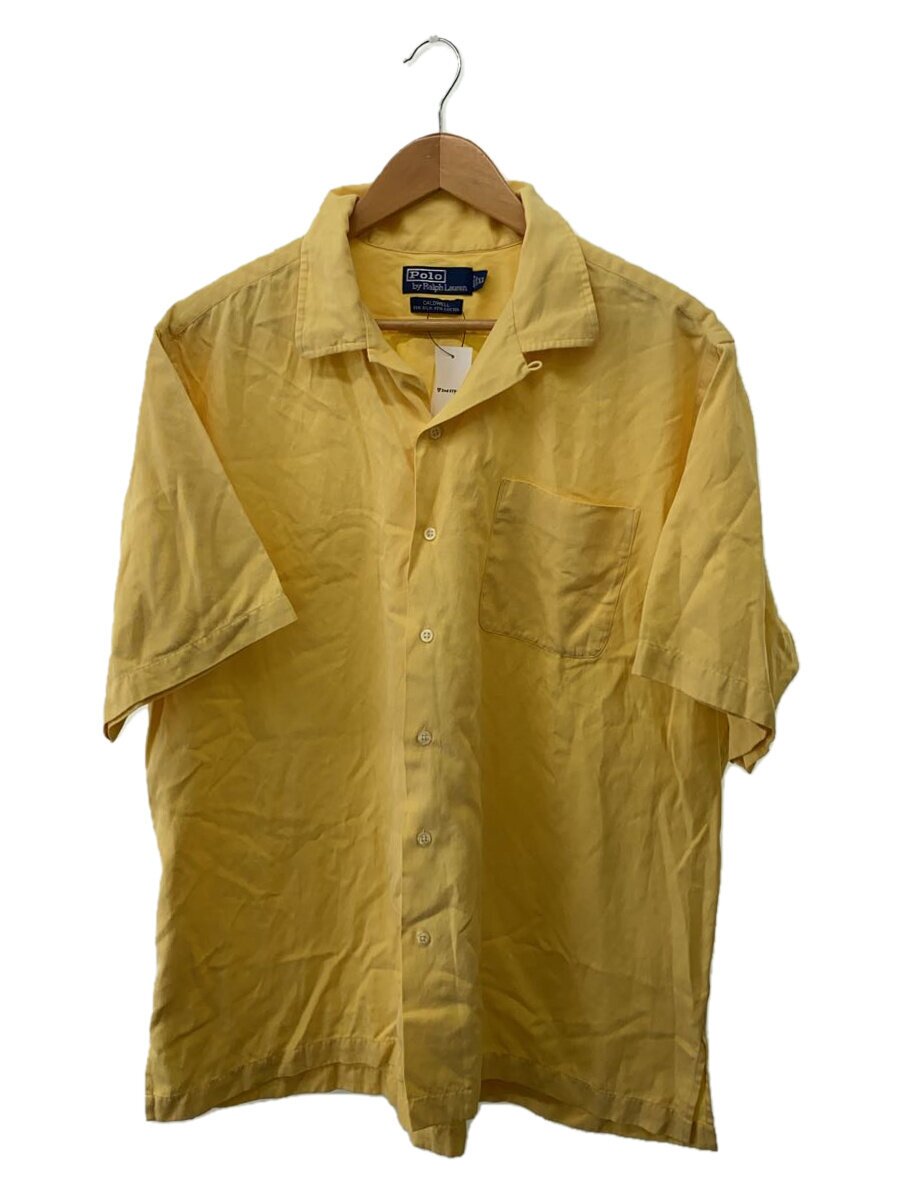 【中古】POLO RALPH LAUREN◆CALDWELL/明けっ広げ色合い/半袖プルオーバー/XL/絹地/綿織物/YLW/無地【メンズウェア】