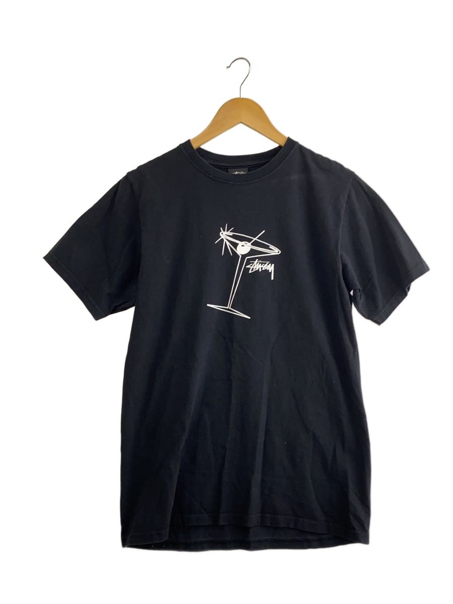 【中古】STUSSY◆ティーシャツ/S/綿織物/BLK//【メンズウェア】