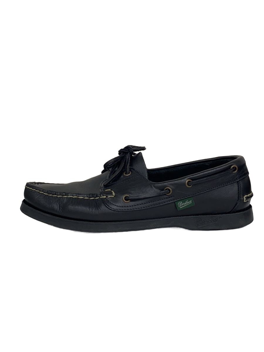 【中古】Paraboot◆BARTH/MARINE/SIZE8/甲板シューズ/UK8/BLK/なめし革/780031【シューズ】