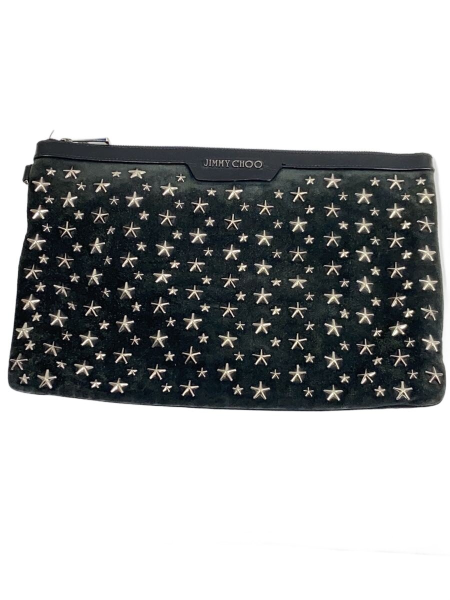 【中古】JIMMY CHOO◆クラッチペダル御徒面子/--/BLK/スタッズ/星型【御徒面子】