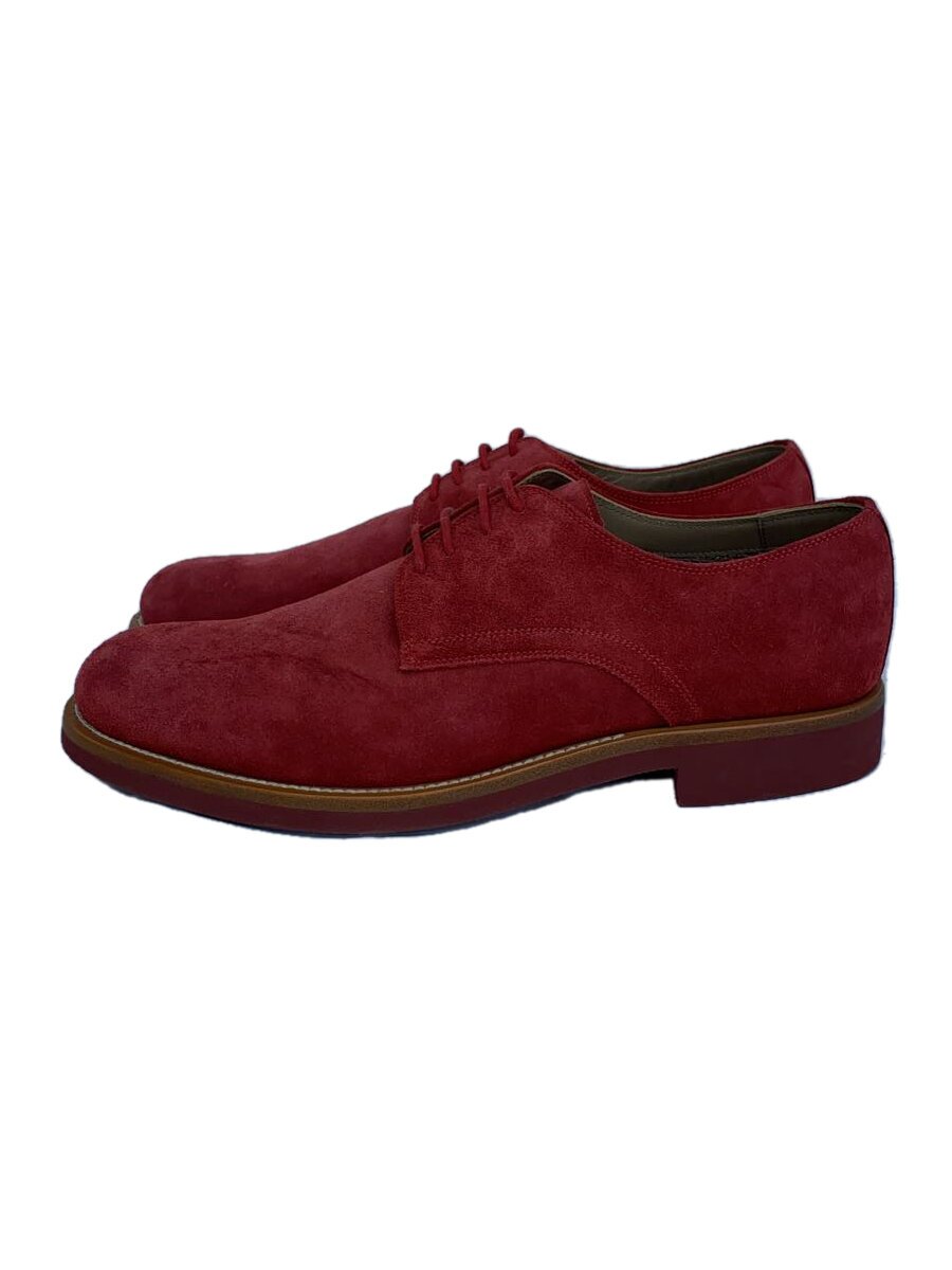 【中古】MANOLO BLAHNIK◆19SS/ダービーシューズ/US7.5/RED/スウェード/97-01-92-01002【シューズ】
