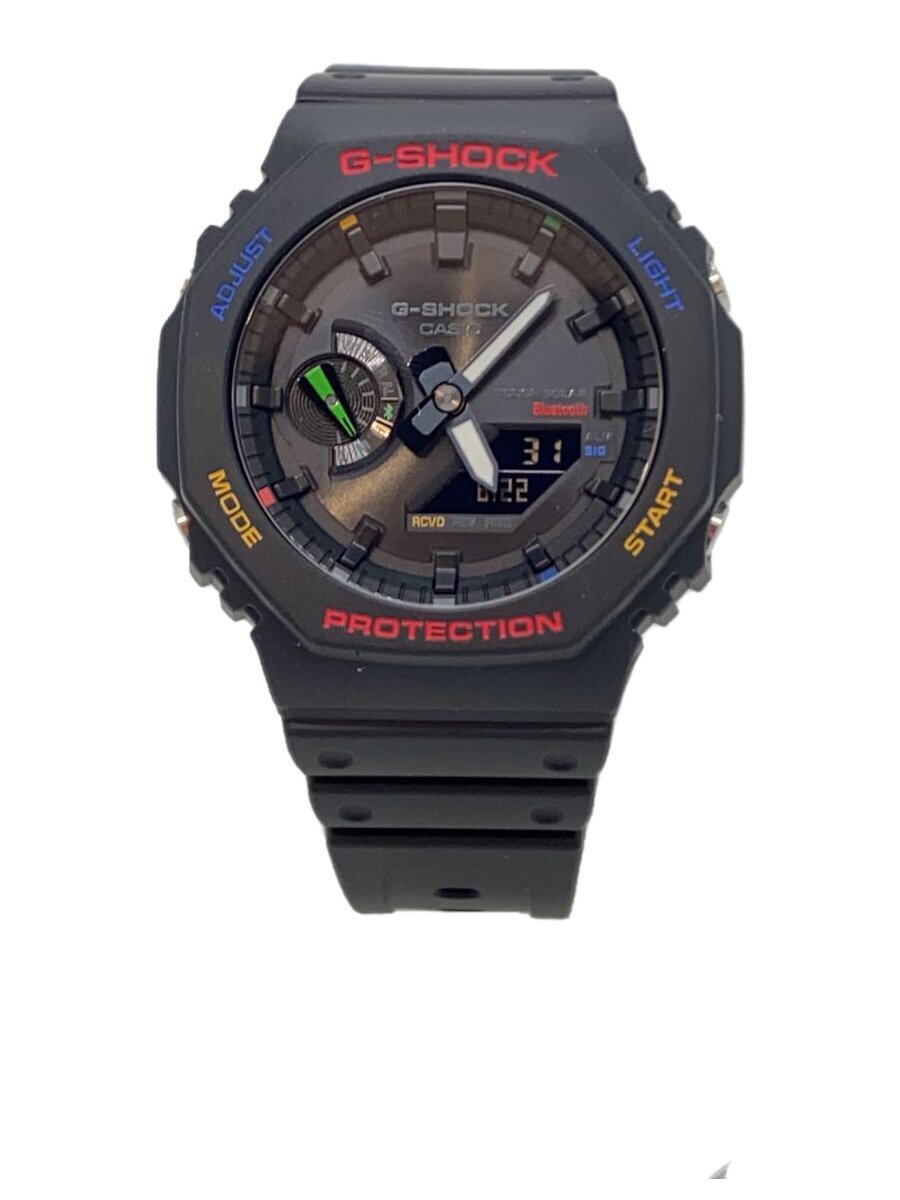 【中古】CASIO◆ソーラーウオッチ_G-SHOCK/デジアナ/天然ゴム/BLK/BLK【服飾雑貨他】