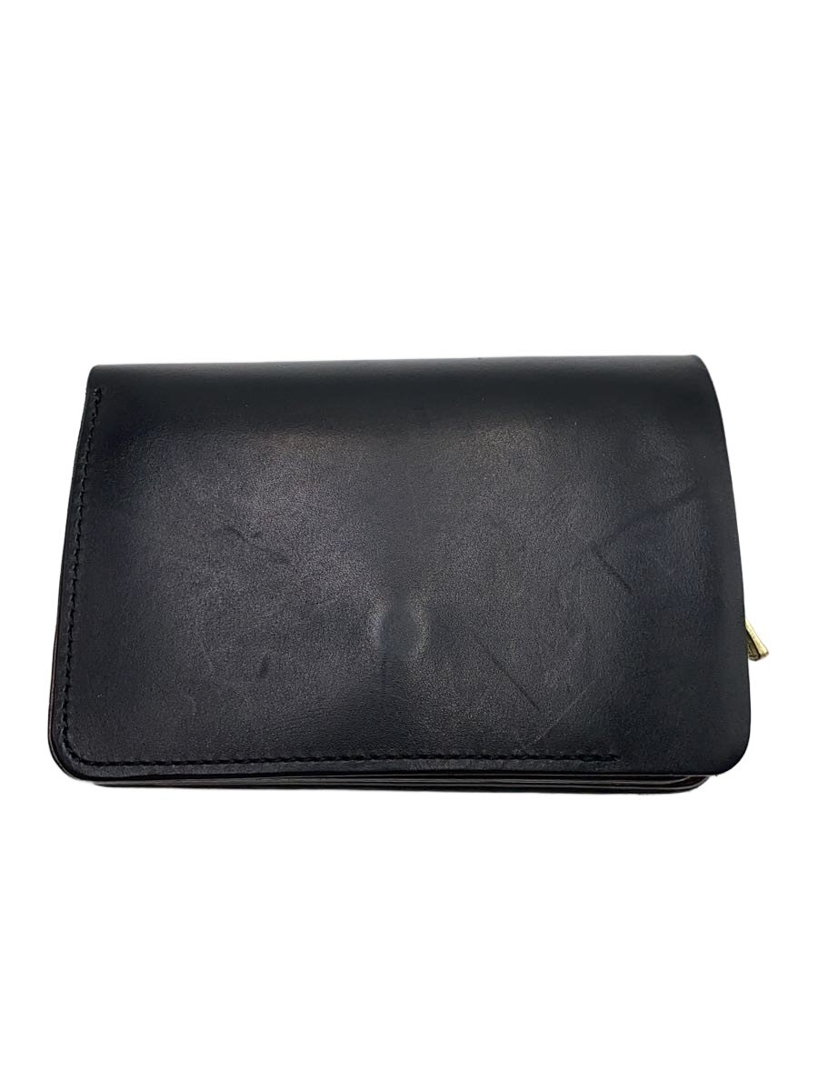 【中古】forme◆Short wallet Cordovan/2つ折り金入れ/なめし革/BLK/無地/メンズ/flp-26【服飾雑貨他】