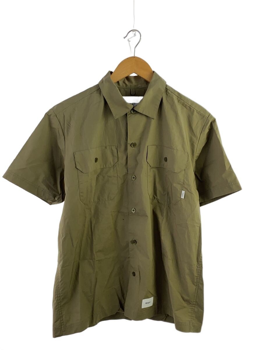 【中古】WTAPS◆半袖プルオーバー/1/綿織物/KHK/211wvdt-shm05【メンズウェア】