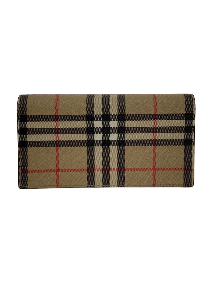 【中古】BURBERRY◆長紙入れ/BEG/照合のしるし/メンズ【服飾雑貨他】