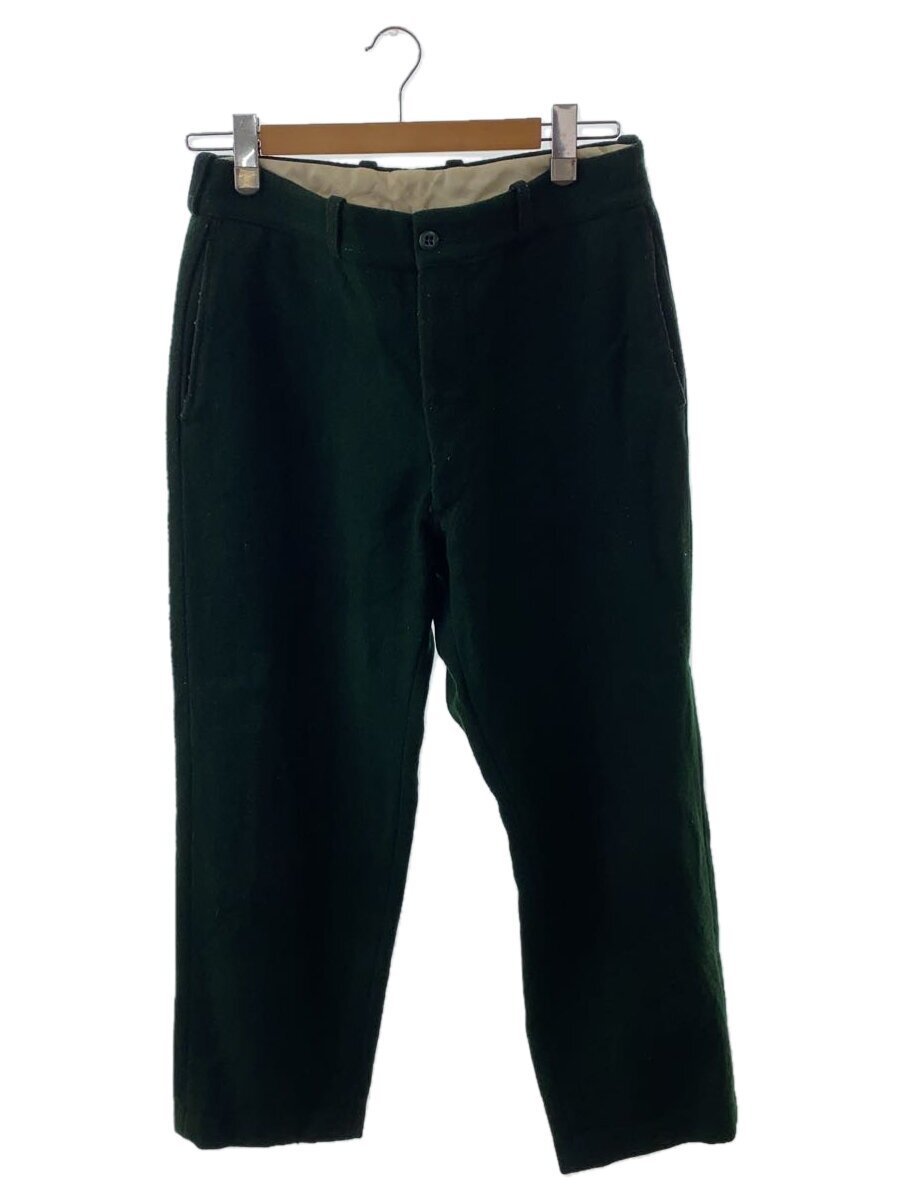 【中古】UNKNOWN◆50s/SERVALファスナー/否筋目/ウールトラウザー/スラックスズボン下/羊毛/緑であること【メンズウェア】
