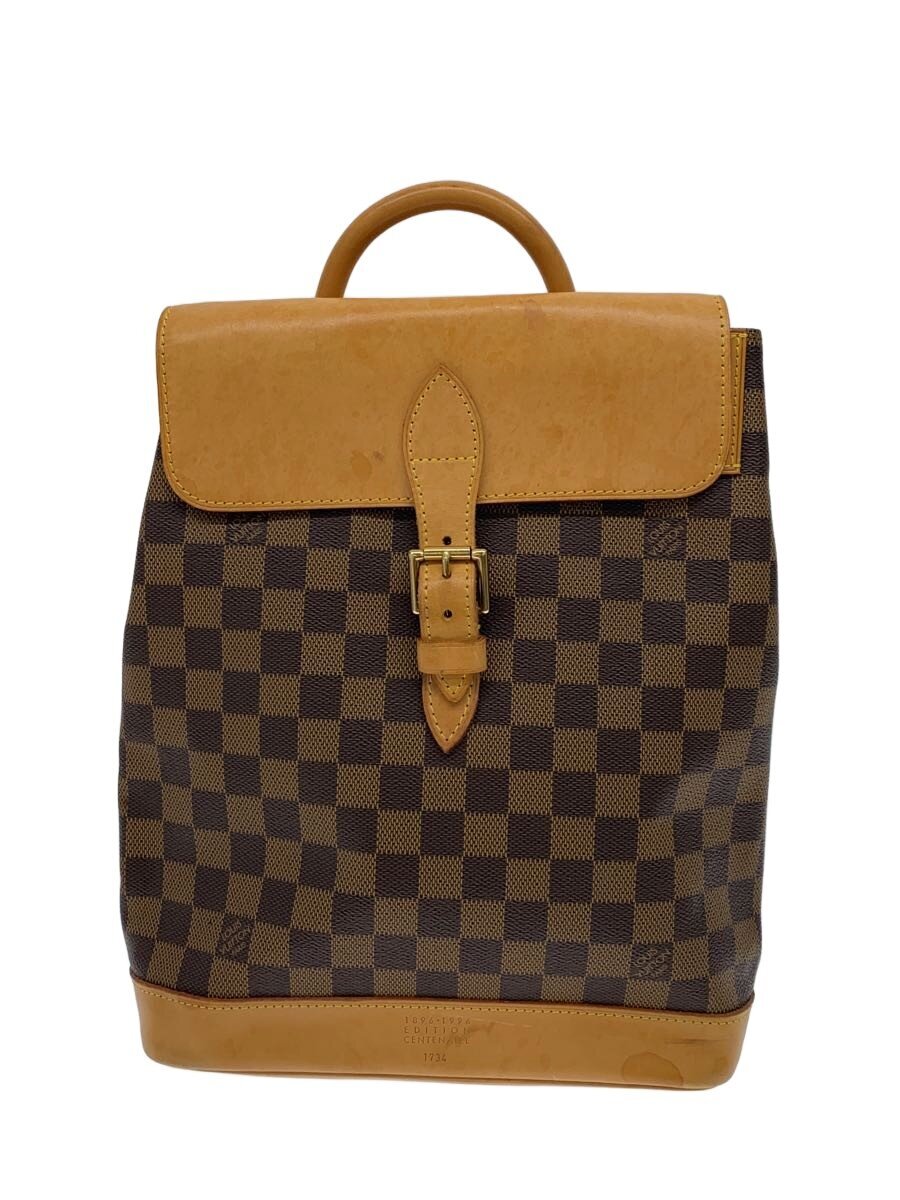 【中古】LOUIS VUITTON◆手付け金カン_ダミエ・エベヌ/PVC/BRW【御徒面子】