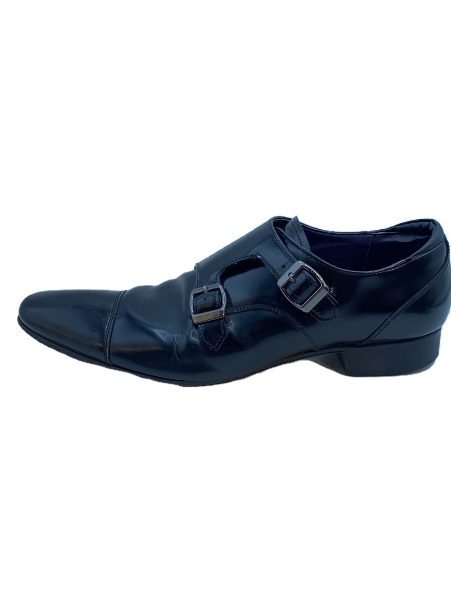 【中古】REGAL◆ダブルモンクストラップ/シューズ/25.5珊/BLK/なめし革/37TR【シューズ】