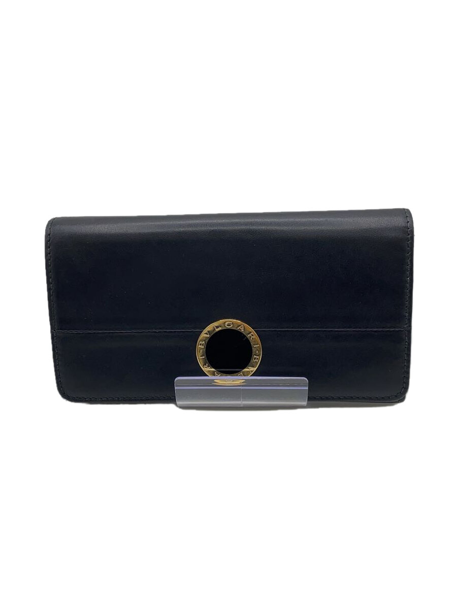 【中古】BVLGARI◆長銭入れ/なめし革/BLK/メンズ/LI.L17.284792【服飾雑貨他】