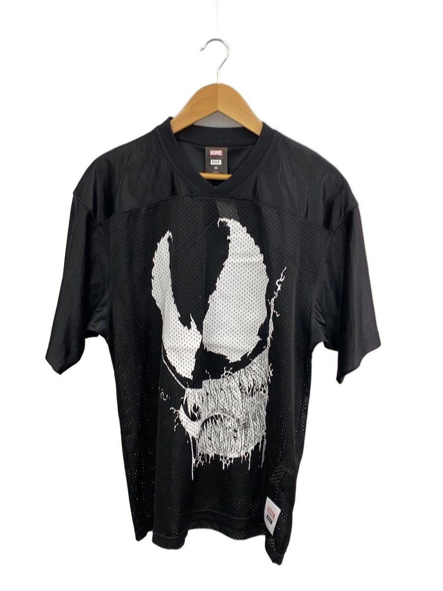 【中古】HUF◆VENOM/メッシュプルオーバー/M/ポリエステル/BLK/KN00413【メンズウェア】