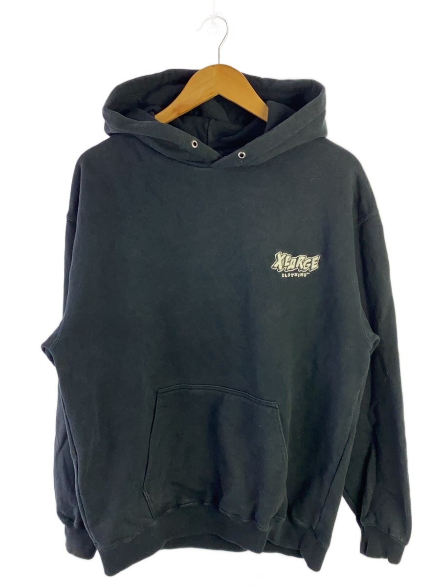 【中古】X-LARGE◆GOING FOR BROKE PULLOVER HOODED SWEAT/綿織物/BLK/101231012014【メンズウェア】