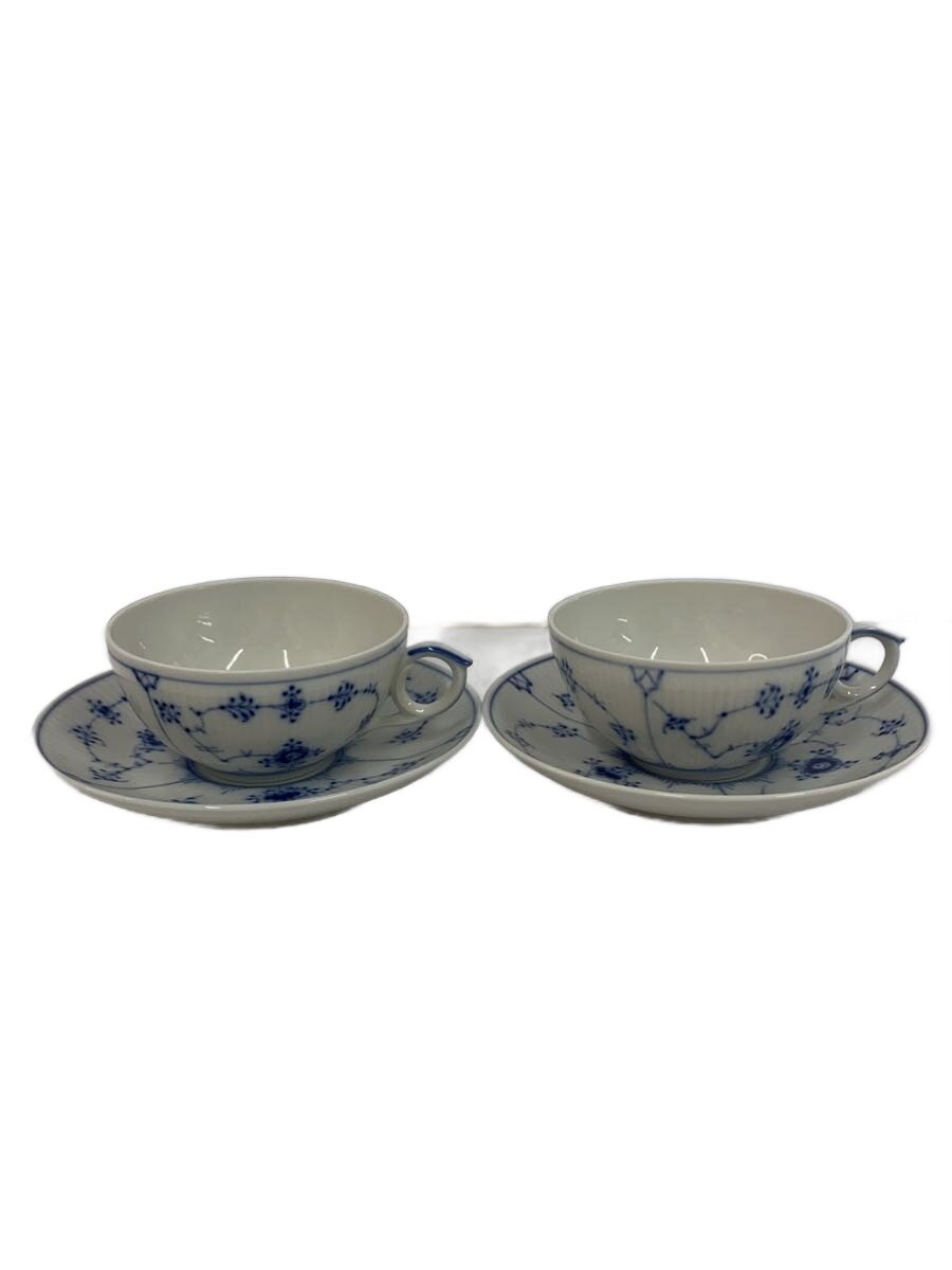 【中古】ROYAL COPENHAGEN◆青み フルーテッド/2客/優勝杯\u0026平円盤/2点仕掛ける/WHT【勝手もと設備】