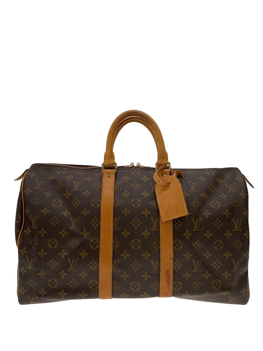 【中古】LOUIS VUITTON◆キーポル45_モノグラム・帆布/ビニール/赤銅色【御徒面子】