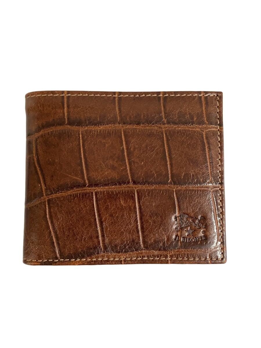 【中古】IL BISONTE◆2つ折り財布/牛革/BRW/クロコ/メンズ【服飾雑貨他】｜2ｎｄ STREET 店