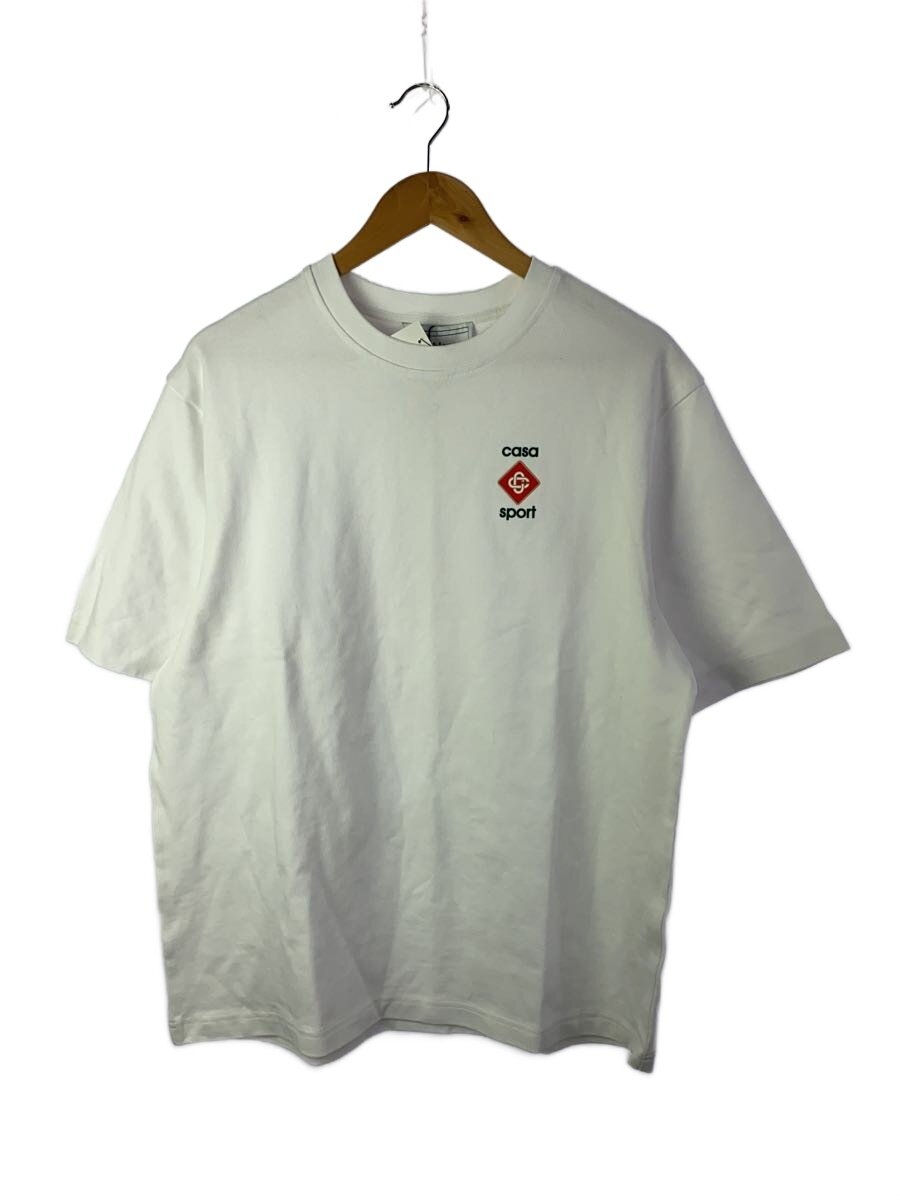 【中古】CASABLANCA◆Tシャツ/M/コットン/WHT/MPF24-JTS027-02【メンズウェア】|2nd STREET 店