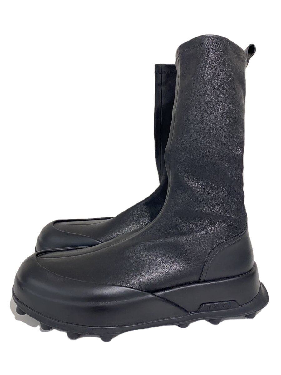 【中古】JIL SANDER◆24SS/NAPPA STRETCH LEATHER/ブーツ/44/BLK/なめし革/J32WS0045//【シューズ】