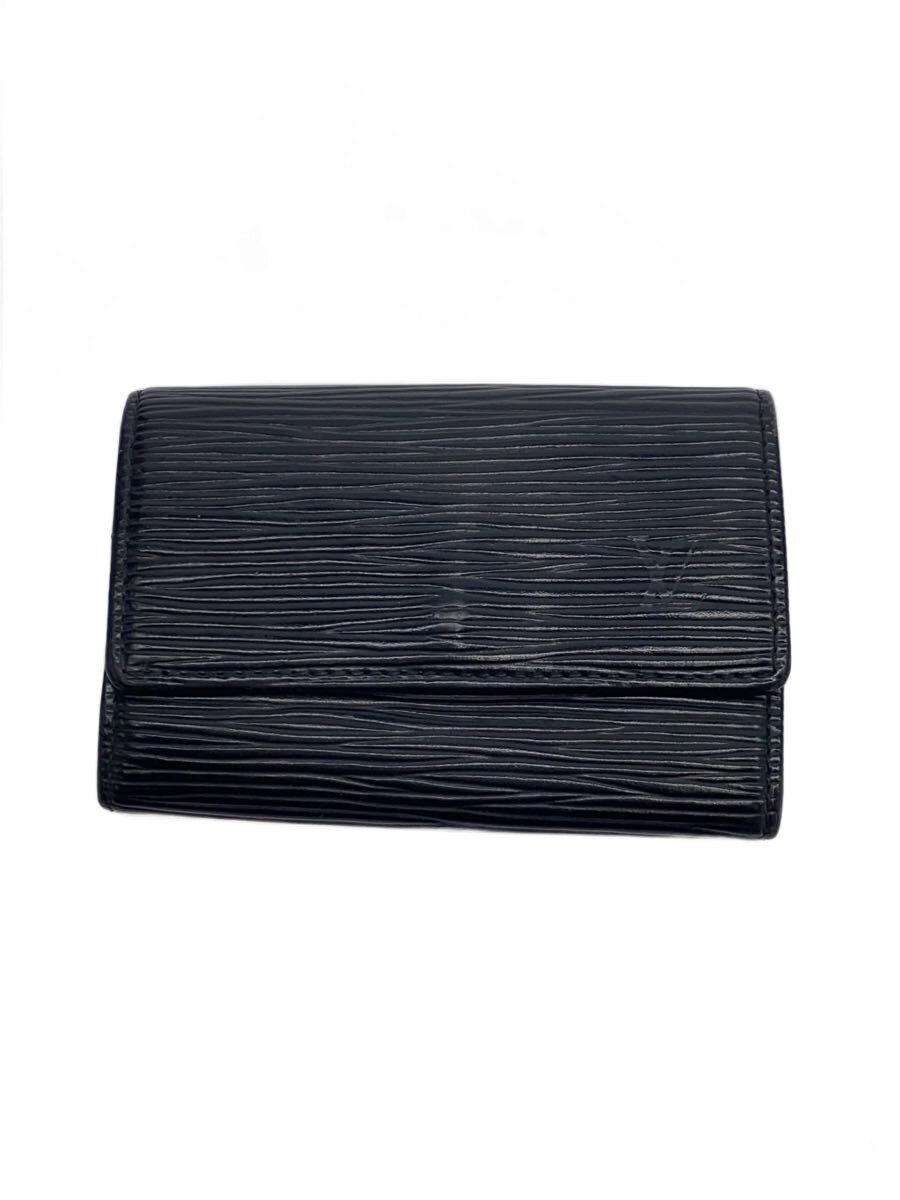 【中古】LOUIS VUITTON◆ポルト・トレゾール・エテュイ・パピエ_エピ/レザー/BLK/メンズ//【服飾雑貨他】