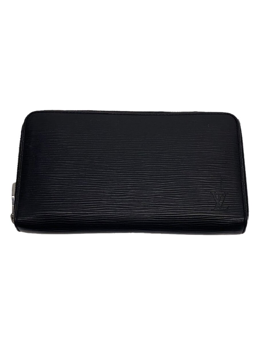 【中古】LOUIS VUITTON◆ジッピー・オーガナイザー_エピ_BLK/レザー/BLK/メンズ【服飾雑貨他】