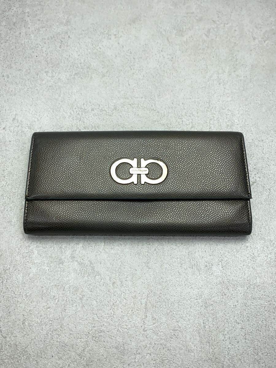 【中古】Salvatore Ferragamo◆長財布/GRY/無地/レディース/22-7121【服飾雑貨他】｜2ｎｄ STREET 店