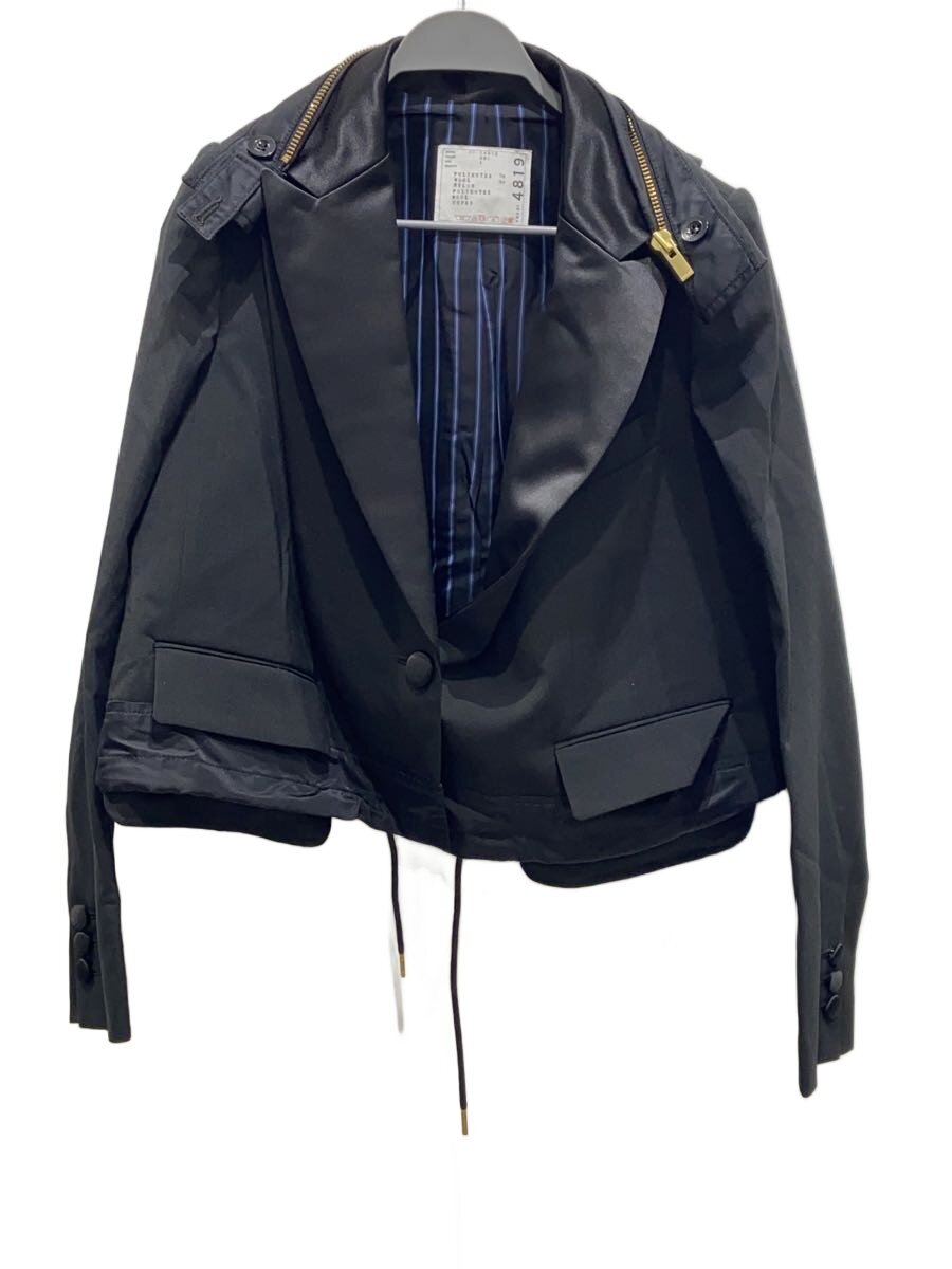 【中古】sacai◆テーラードジャケット/1/ポリエステル/20-04819//【レディースお召しもの】
