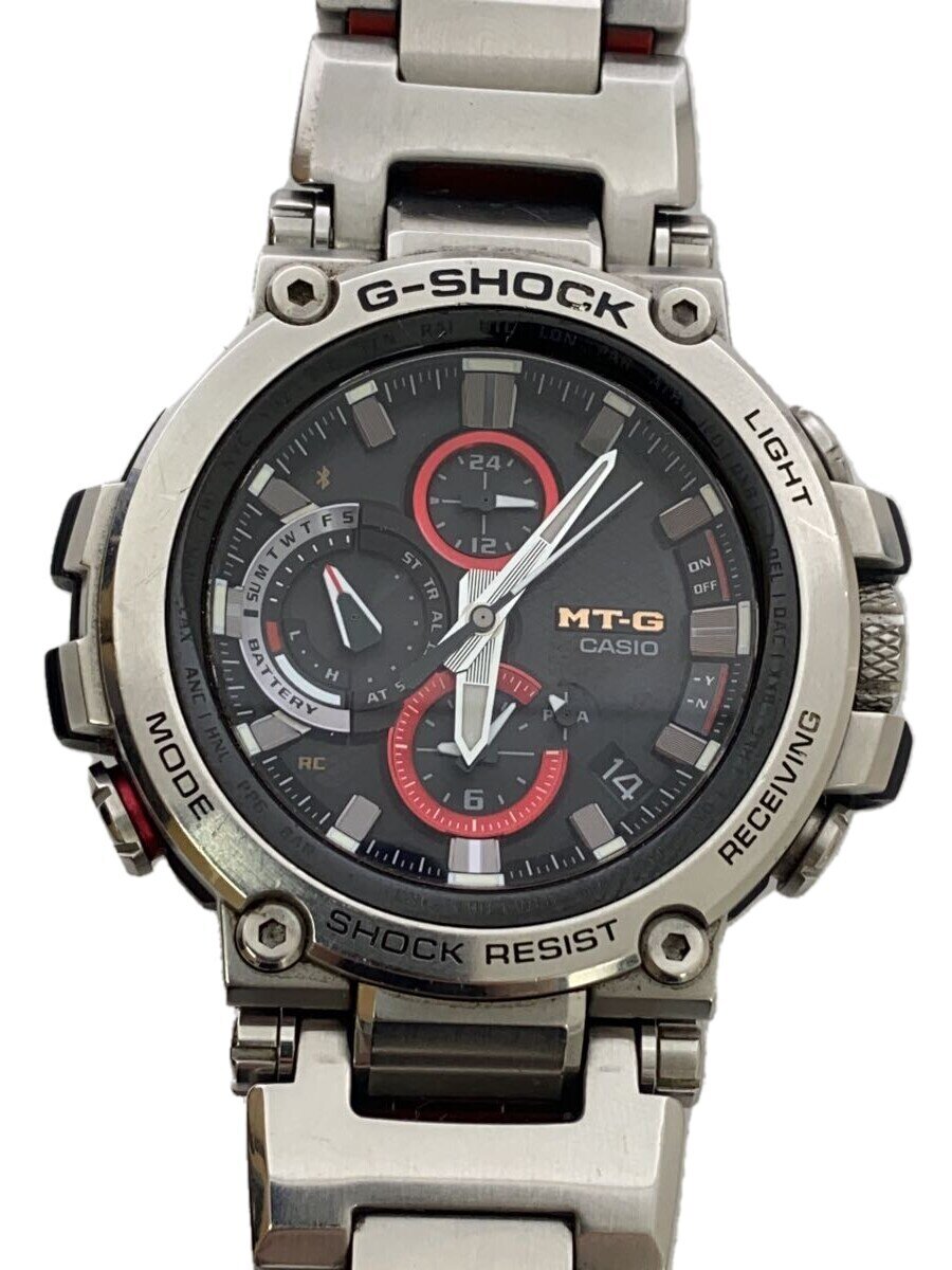 【中古】CASIO◆ソーラーウオッチ・G-SHOCK/アナログ/ステンレス鋼/SLV/SLV/SS//【服飾雑貨他】