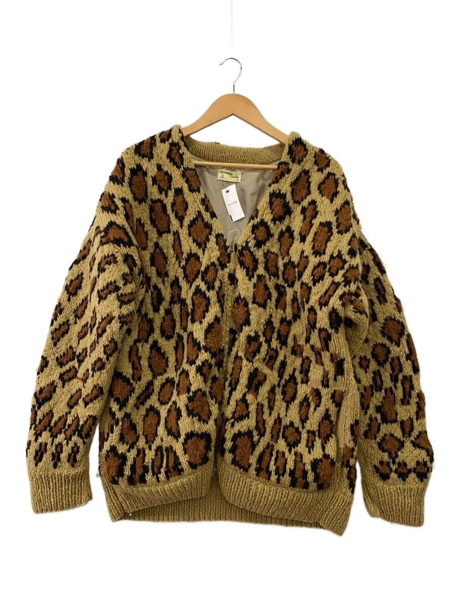 【中古】MCMACHAN WOOLEN◆ジレー(朦々たる)/--/羊毛/BRW/レオパード//【メンズウェア】