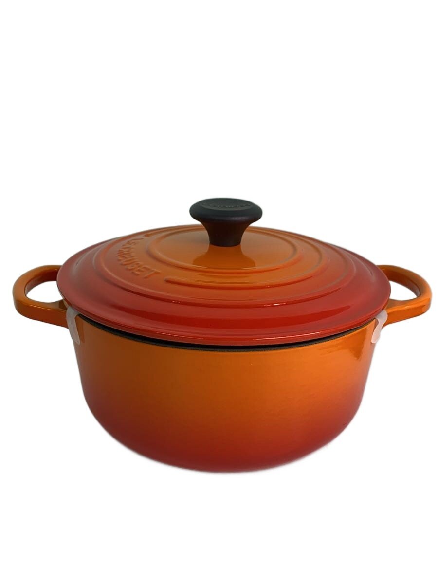 【中古】LE CREUSET◆鍋/ORN/シグニチャーココットロンド20cm/2.4LORN【キッチン用品】