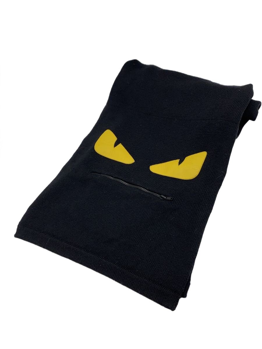 【中古】FENDI◆えり巻き/羊毛/BLK/メンズ/FXS124 2W2 TU【服飾雑貨他】