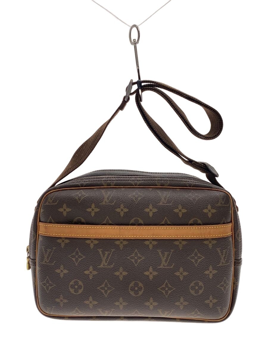 【中古】LOUIS VUITTON◆通信員PM_モノグラム・帆布/PVC/BRW【御徒面子】