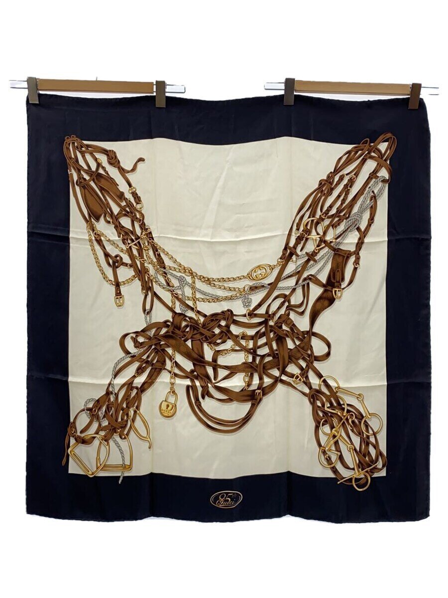 【中古】GUCCI◆えり巻き/地絹/総柄/レディース【服飾雑貨他】