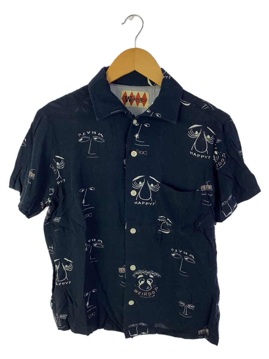 【中古】WEIRDO◆半袖プルオーバー/M/人絹/BLK/総柄/WRD-16-SS-20【メンズウェア】