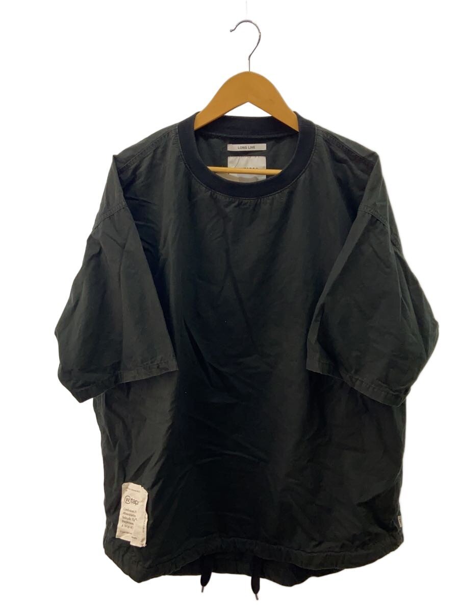 【中古】WTAPS◆23SS/SMOCK SS COTTON WEATHER/ティーシャツ/4/綿織物/BLK/231TQDT-SHM06/? NULL ?【メンズウェア】