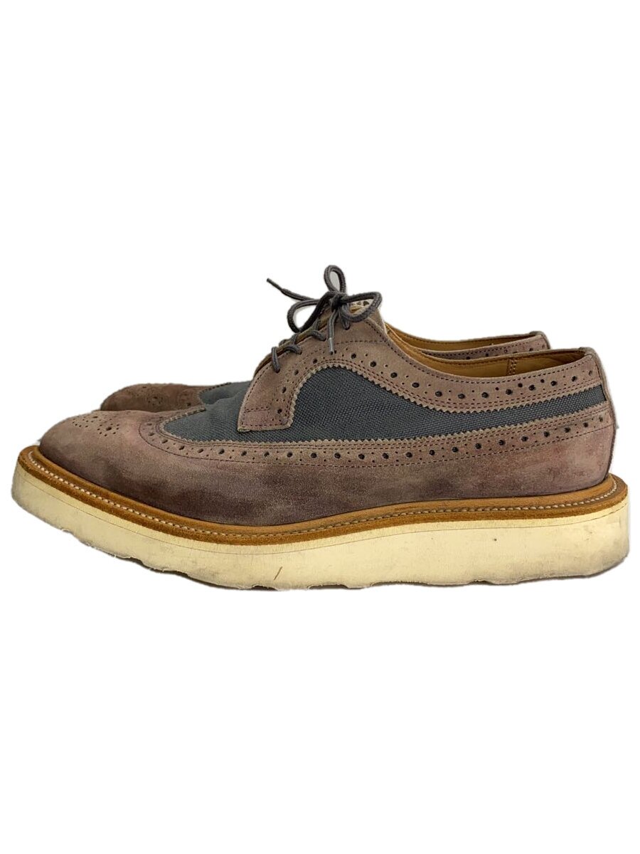 【中古】Tricker’s◆TWO TONE DERBY BROGUE/ブローグシューズ/舞台の袖手当て/UK8/BRW/M7593【シューズ】