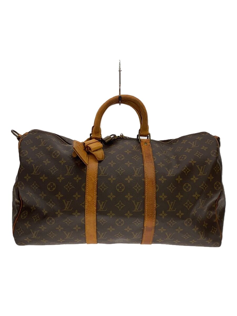【中古】LOUIS VUITTON◆キーポル・バンドリエール50_モノグラム・帆布_BRW/PVC/BRW/総柄【御徒面子】