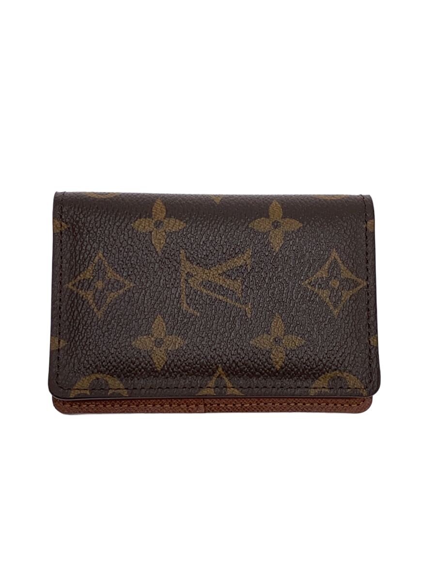 【中古】LOUIS VUITTON◆オーガナイザー・ドゥ・ポッシュ_モノグラム・帆布/PVC/BRW/メンズ【服飾雑貨他】