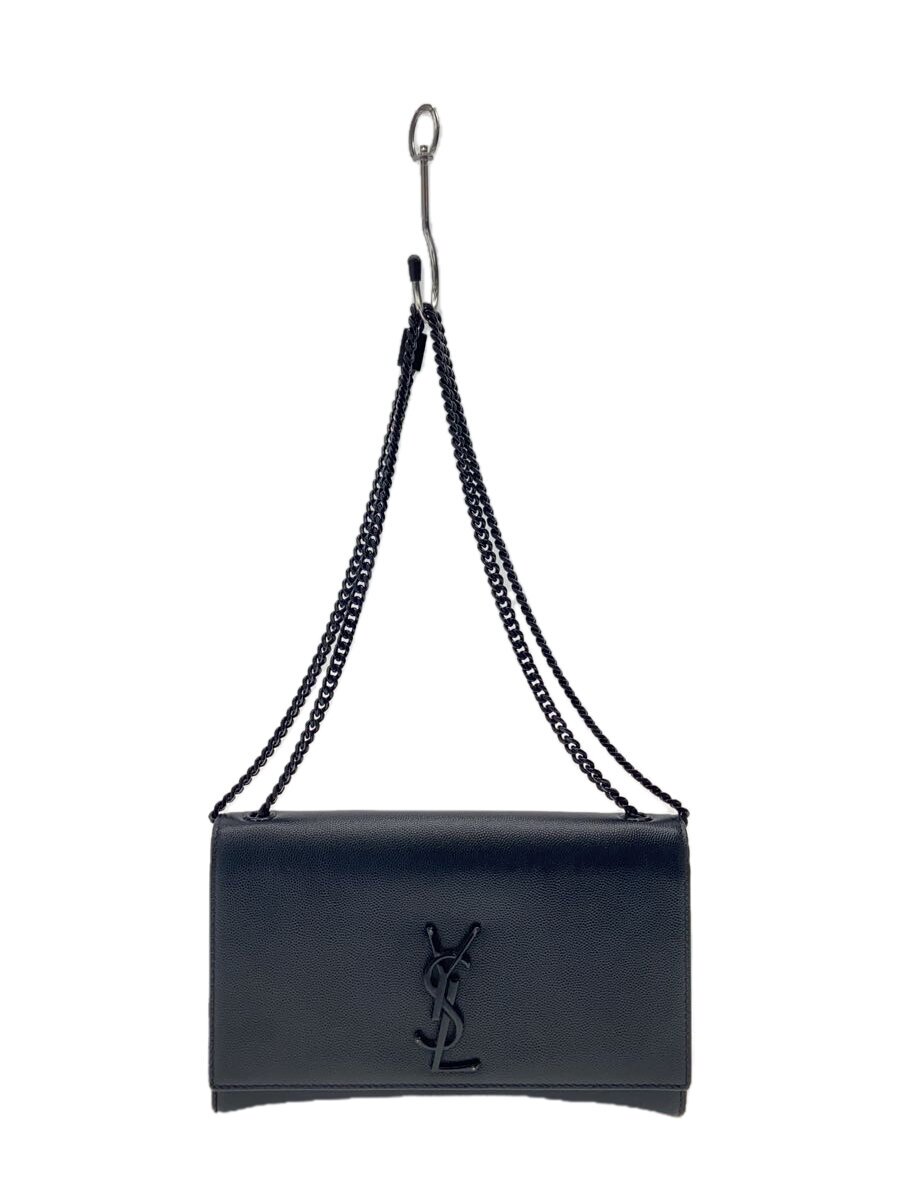 【中古】SAINT LAURENT◆ミディアムチェーンショルダーバッグ_ケイト_ブラック/レザー/BLK/無地//【バッグ】｜2ｎｄ STREET 店