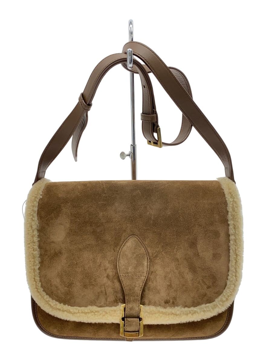 【中古】SAINT LAURENT◆ショルダーバッグ/スウェード/BRW/GIT669298 0722【御徒面子】