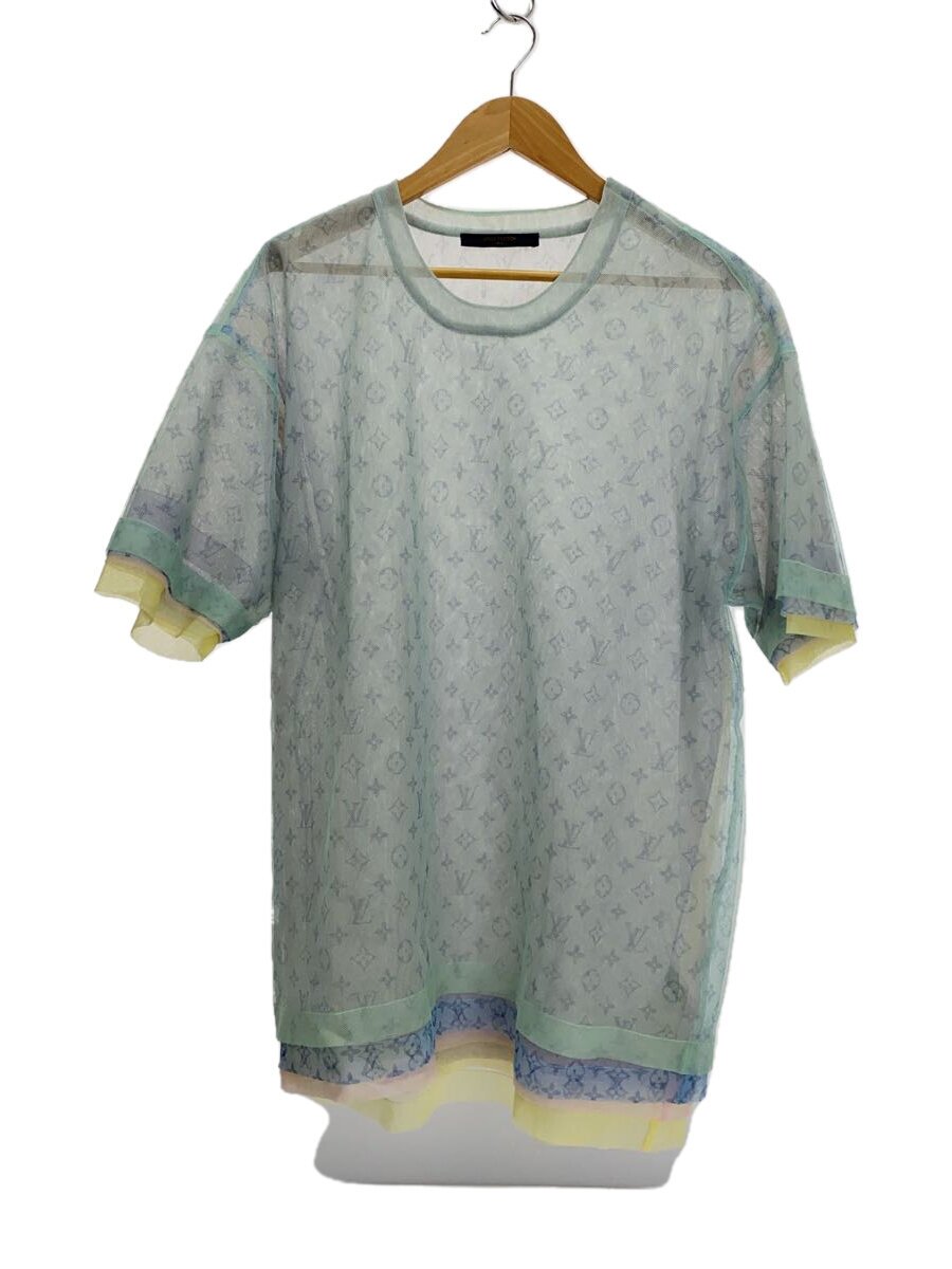 【中古】LOUIS VUITTON◆20SS/Monogram Tulle Tee/メッシュプルオーバー/M/青み//RM201 TED HIS77W【メンズウェア】