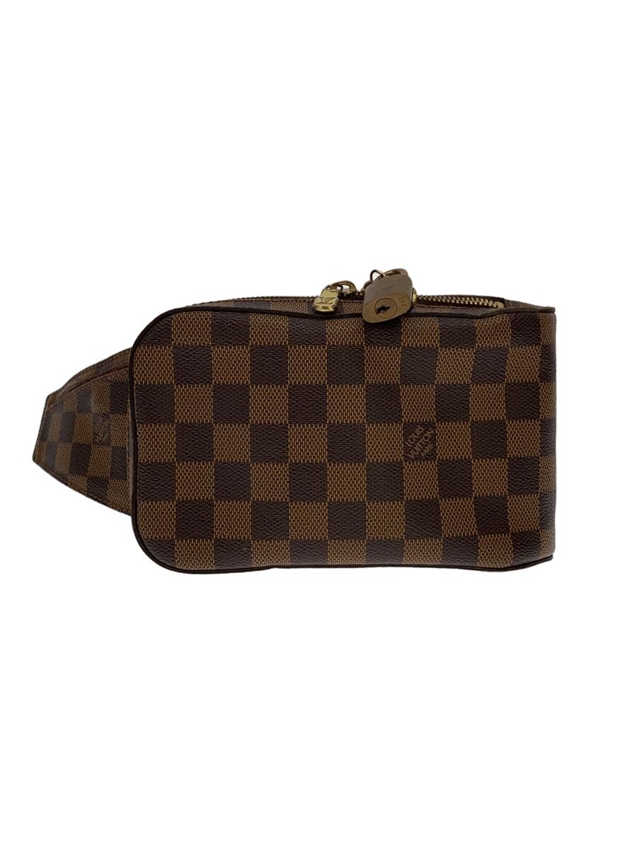 【中古】LOUIS VUITTON◆ジェロニモス_ダミエ・エベヌ/PVC/BRW【御徒面子】