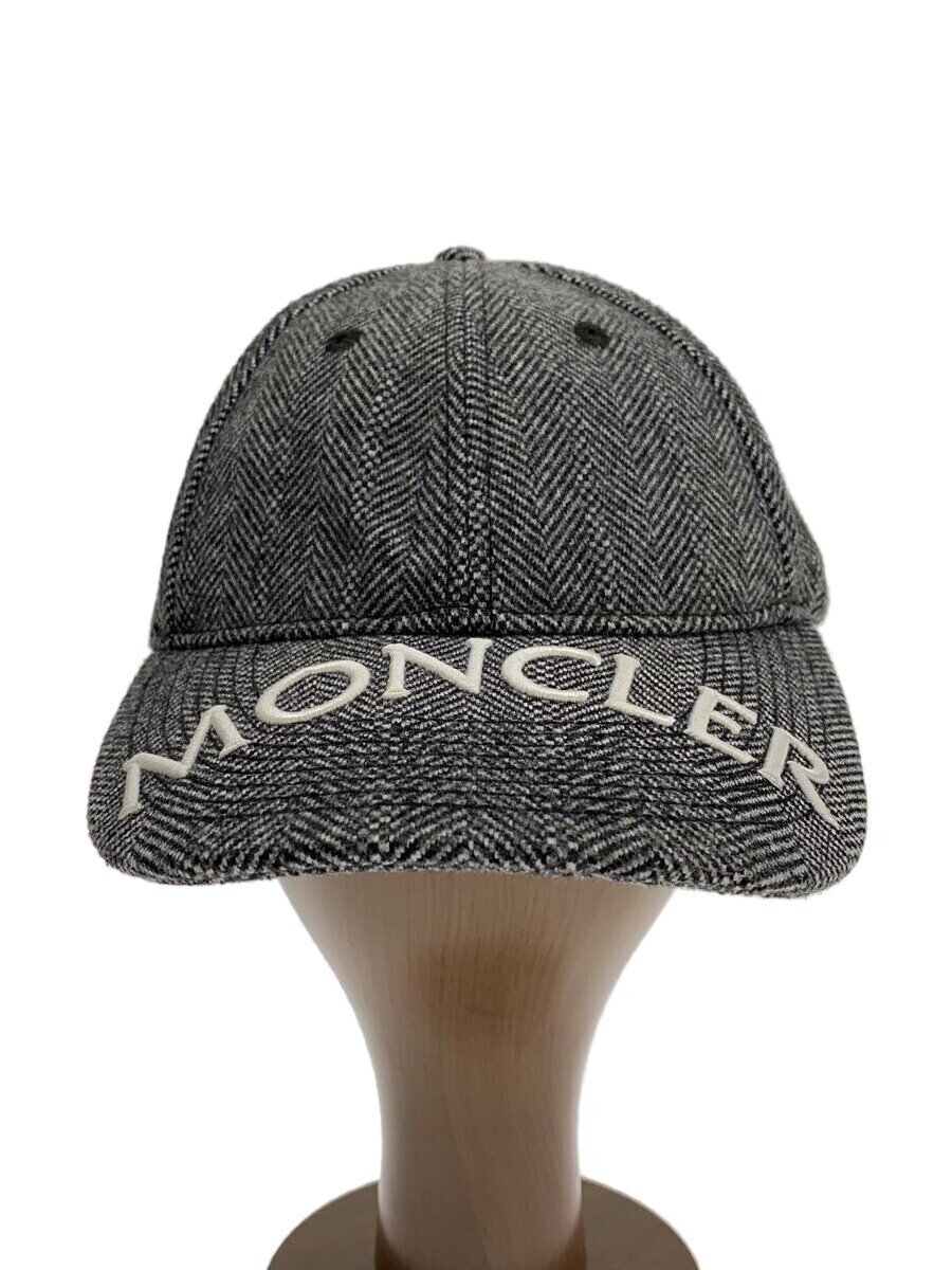 【中古】MONCLER◆旗がしら/--/ポリエステル/GRY/杉綾模様/メンズ/G20913B00020 595EL【服飾雑貨他】