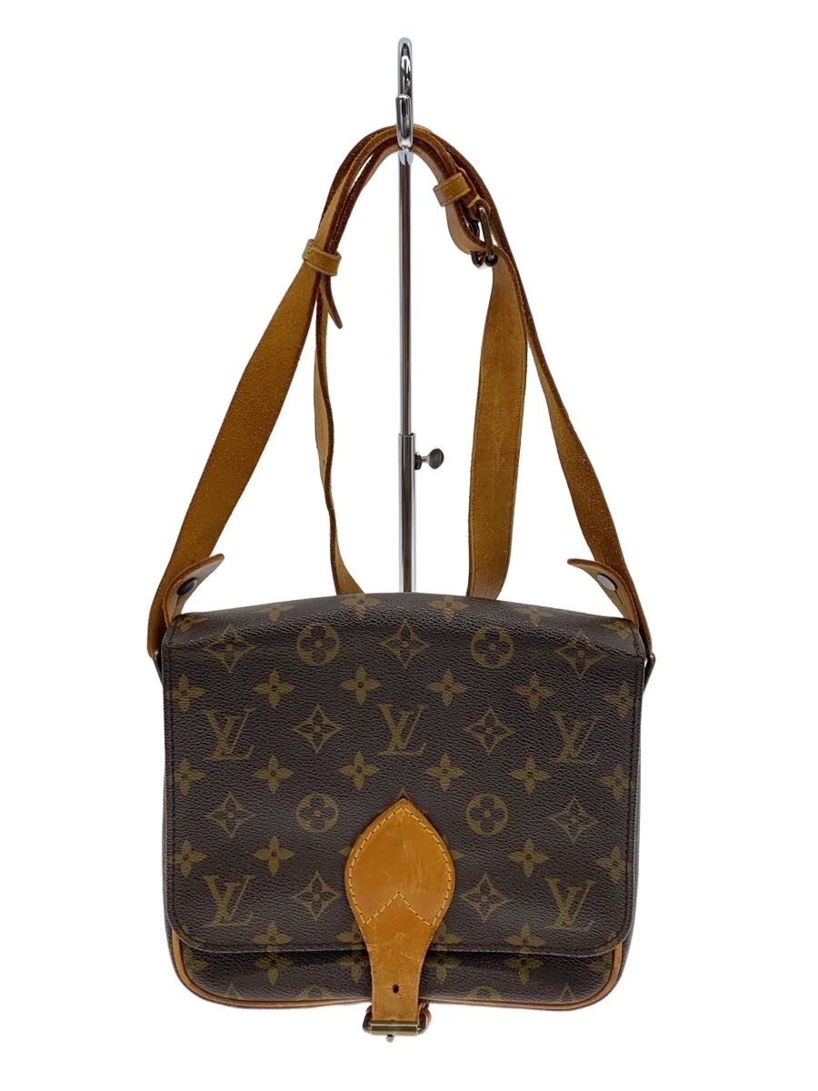 【中古】LOUIS VUITTON◆カルトシエールMM_モノグラム・帆布/なめし革/BRW【御徒面子】